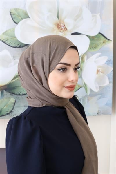 ARMİNE DAMA DESEN PAMUK ŞAL 09 VİZON