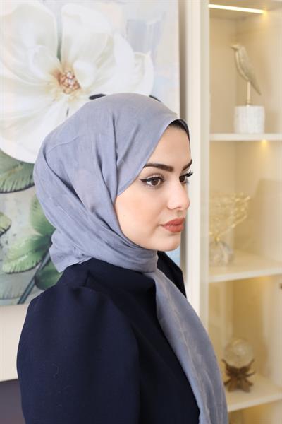 ARMİNE DAMA DESEN ŞAL 30 BUZ MAVİSİ