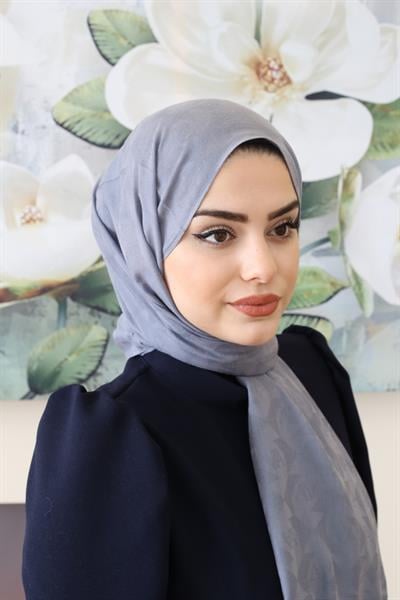 ARMİNE DAMA DESEN ŞAL 30 BUZ MAVİSİ