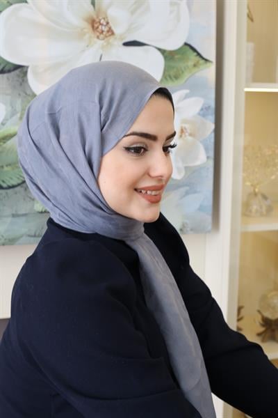 ARMİNE DAMA DESEN ŞAL 30 BUZ MAVİSİ