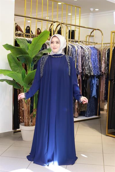 BEY5107 CODE SHEFON DETAILED CLUSTER STONE DRESS