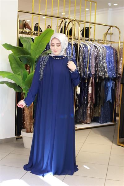 BEY5107 CODE SHEFON DETAILED CLUSTER STONE DRESS