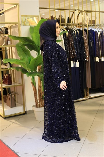 BEY701 KOD TAŞLI ABAYA TAKIM
