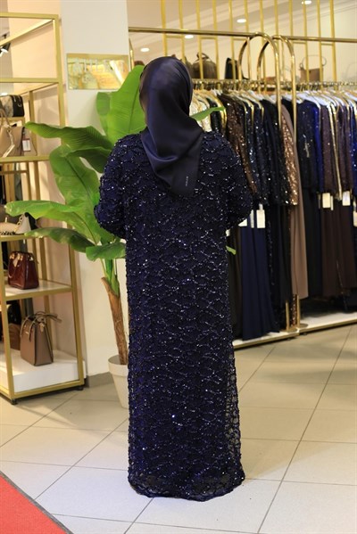 BEY701 KOD TAŞLI ABAYA TAKIM