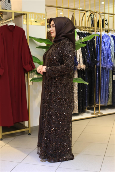 BEY701 CODED STONE ABAYA SET