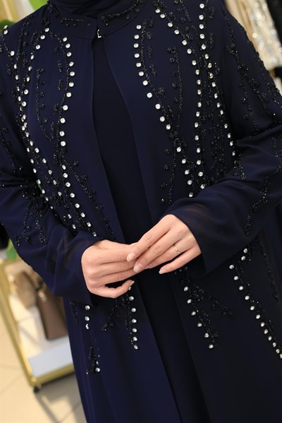 BEY704 CODE SAWAROSKI STONE ABAYA SET