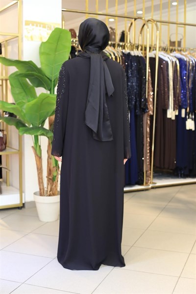 BEY704 CODE SAWAROSKI STONE ABAYA SET