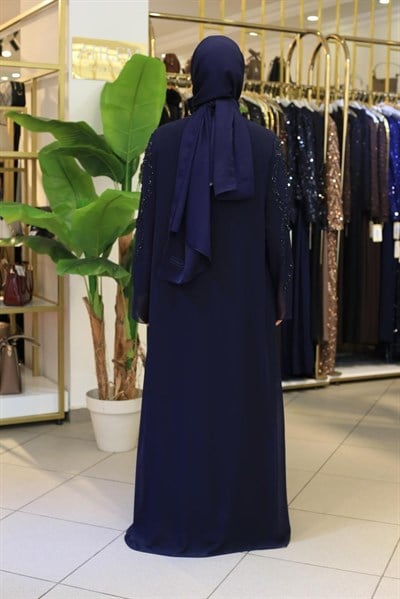 BEY704 CODE SAWAROSKI STONE ABAYA SET