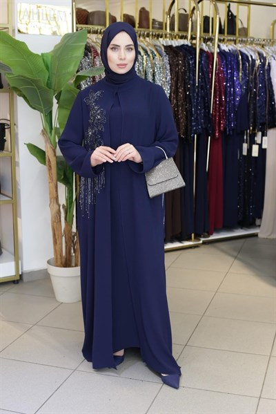 BEY801 KOD SIRA TAŞLI ABAYA TAKIM