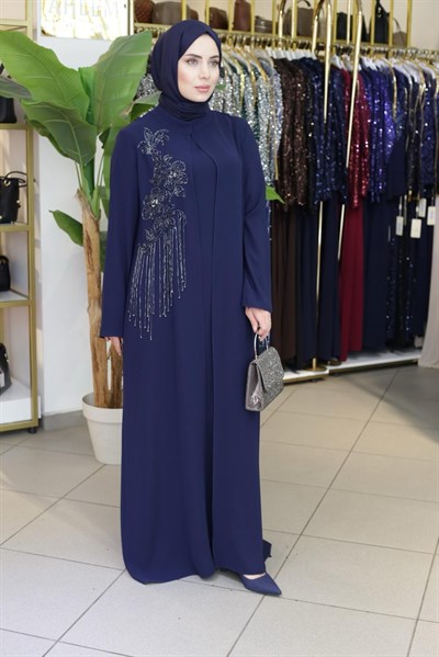 BEY801 KOD SIRA TAŞLI ABAYA TAKIM