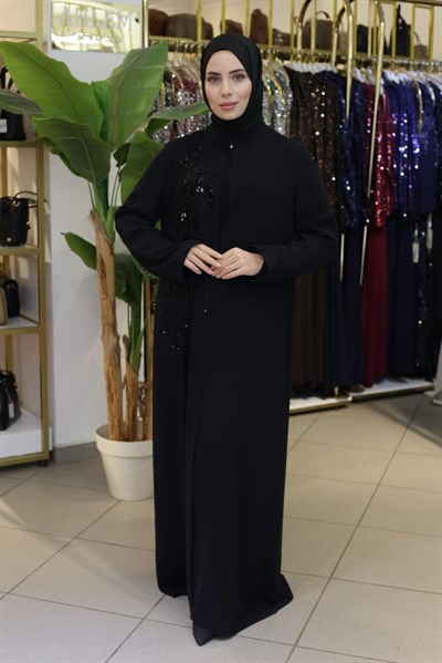 BEY801 KOD SIRA TAŞLI ABAYA TAKIM