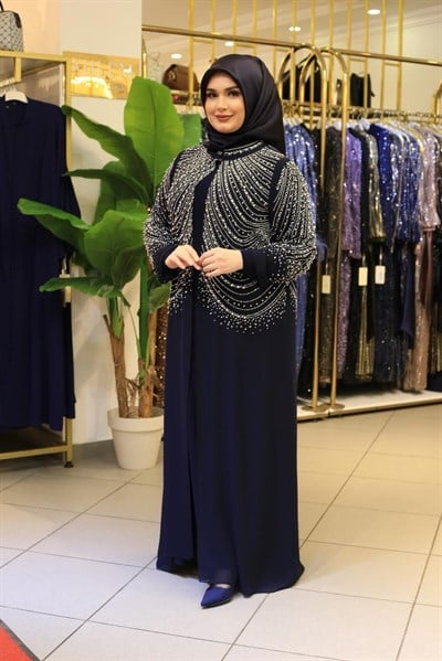 BEY804 KOD SAWAROSKİ TAŞLI ABAYA TAKIM