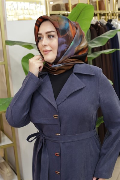 ÇİÇEK DESEN ARMİNE SAF İPEK EŞARP 9603/35 KOD