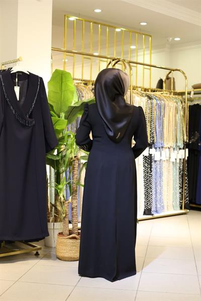 CINAR5020 KOD ZERAFET ABİYE ELBİSE SİYAH