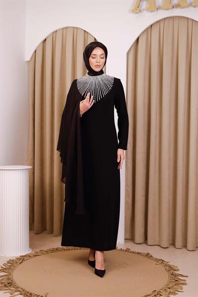 CNR5036 CODE EINÄRMELIGES ABENDKLEID MIT UMHANG