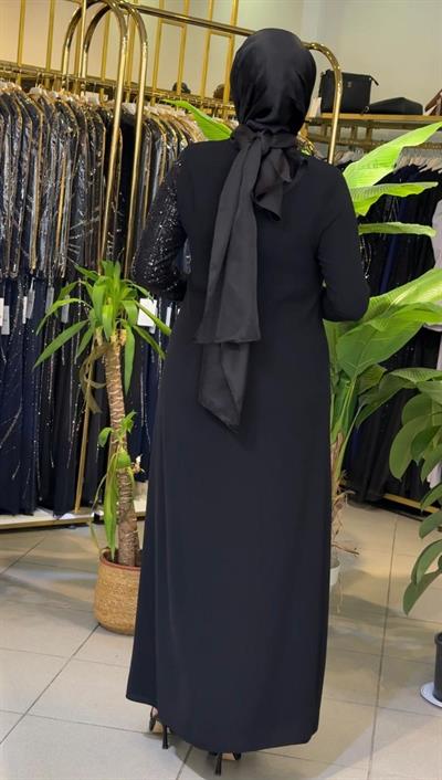 CNR5046 KOD PAYET GARNİLİ ELBİSE