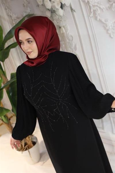 CNR5052 KOD KOLLARI PİLELİ ABİYE ELBİSE