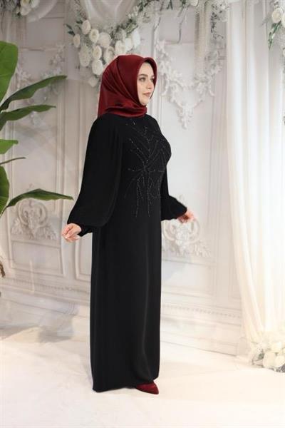 CNR5052 KOD KOLLARI PİLELİ ABİYE ELBİSE