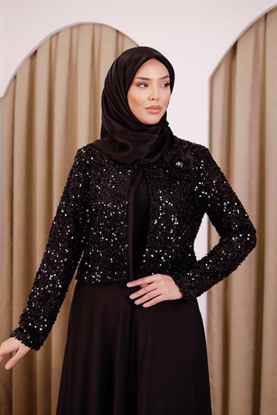 CNR5128 SEQUINED SKIRT SUIT