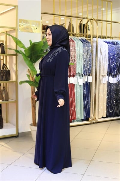CNR5213 CODE SHOULDER HAND-EMBROIDERED ABAYA SET