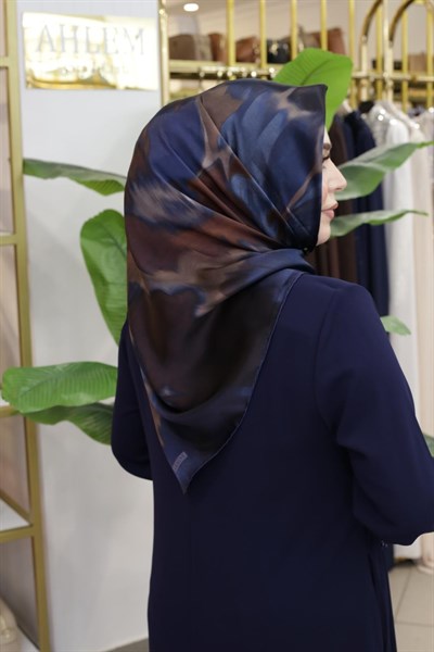 EBRULİ DESEN ARMİNE SAF İPEK EŞARP 9606/03 KOD