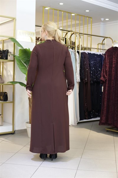 FLORAL İŞLEMELİ ELBİSE 2611 KOD