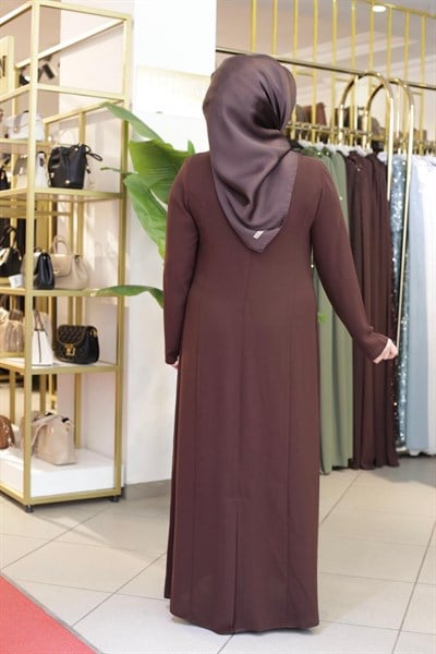 FLORAL İŞLEMELİ ELBİSE 2611 KOD