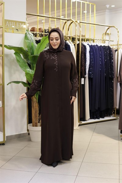 GÜPÜR ÇİÇEK DETAYLI FERACE VTQ2622 KOD