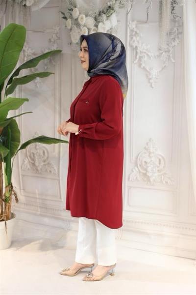 JUKI4122 KOD GÖMLEK YAKA TUNİK BORDO