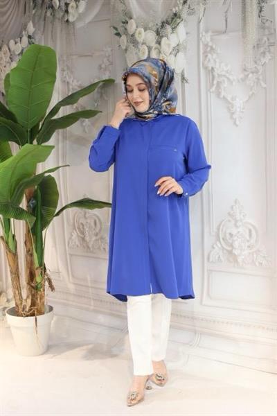 JUKI4122 KOD GÖMLEK YAKA TUNİK İNDİGO