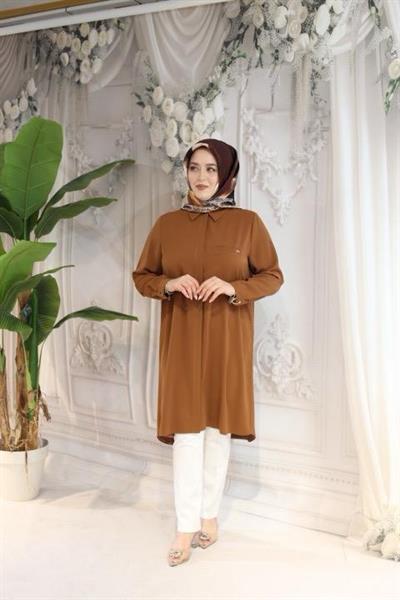 JUKI4122 KOD GÖMLEK YAKA TUNİK KİREMİT