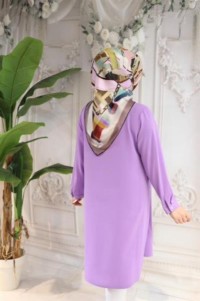 JUKI4122 KOD GÖMLEK YAKA TUNİK LİLA