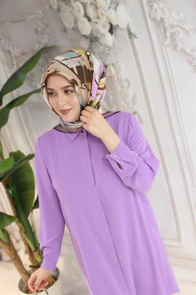 JUKI4122 KOD GÖMLEK YAKA TUNİK LİLA