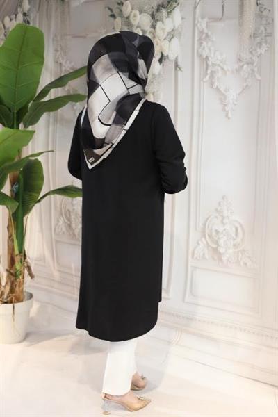 JUKI4122 KOD GÖMLEK YAKA TUNİK SİYAH