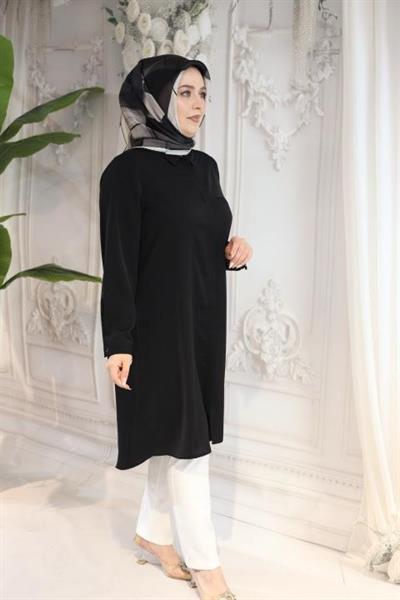 JUKI4122 KOD GÖMLEK YAKA TUNİK SİYAH