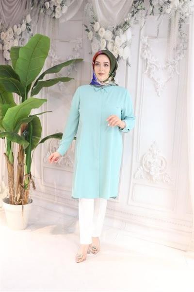 JUKI4122 KOD GÖMLEK YAKA TUNİK YEŞİL