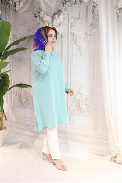 JUKI4122 KOD GÖMLEK YAKA TUNİK YEŞİL