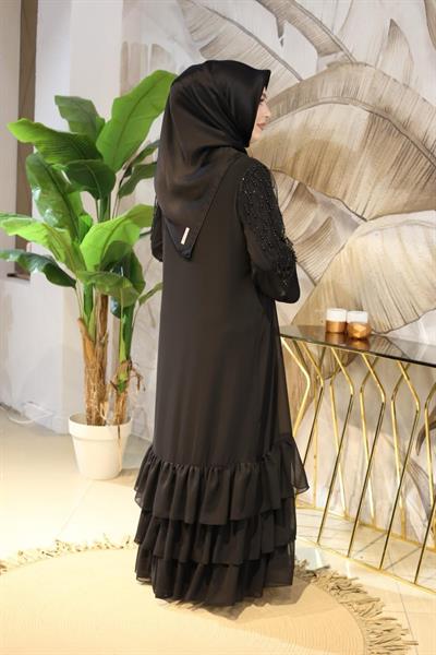 JUKI5131 CODE SLEEVES PEARLIZED SHEFON ABAYA SUIT