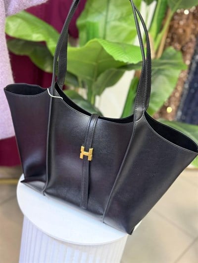 LEVİDOR HANGING LOCK DETAIL LARGE HANDBAG 930348