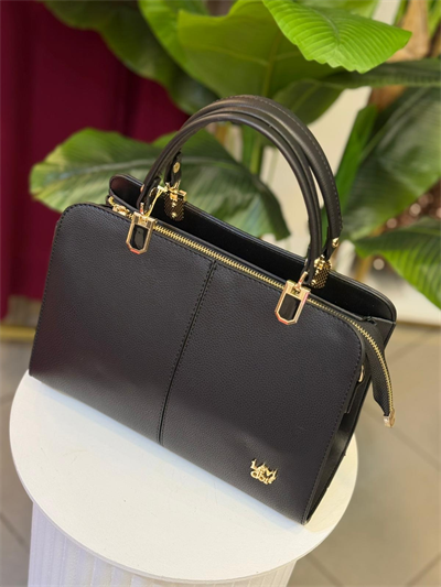 LEVİDOR DİKİŞ ŞERİT DETAYLI EL TUTMA VE ÇAPRAZ ASKILI ÇANTA 931033 SİYAH