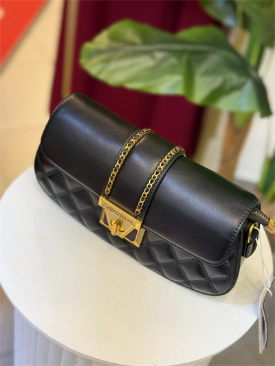 LEVİDOR OVAL KAPİTONE DESEN OMUZ ÇANTASI 930294 SİYAH