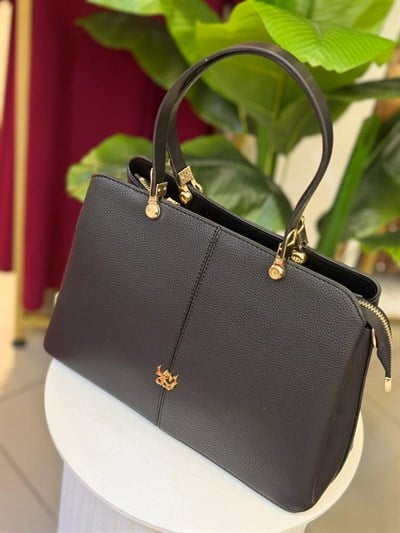 LEVİDOR BLACK DOUBLE-EYED GOLD DETAIL HANDBAG 930931