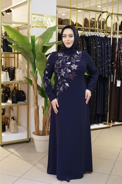 NAKIŞ PULLU ELBİSE 5247 KOD
