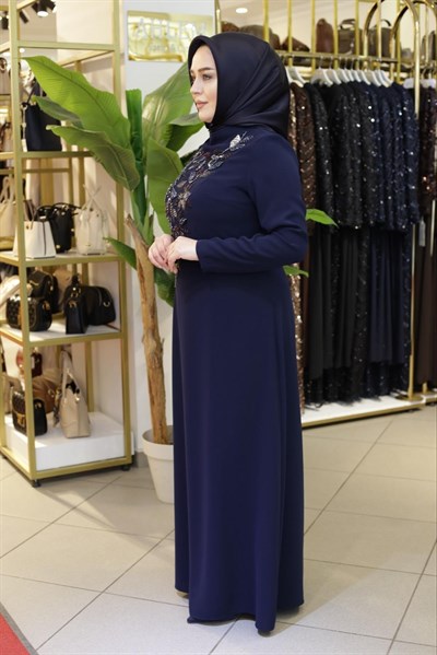NAKIŞ PULLU ELBİSE 5247 KOD