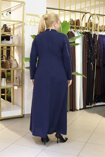 PUL İŞLEMELİ ESTEL ELBİSE 3409 KOD
