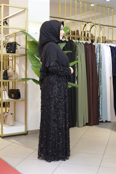 PUL PAYET ELBİSE 6125 KOD