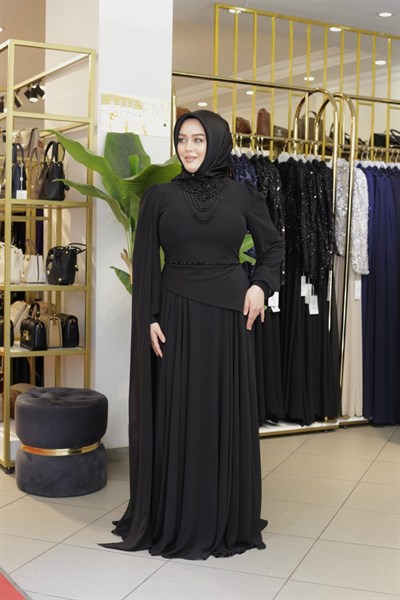PÜSKÜL TAŞLI ABİYE ELBİSE 5011 KOD
