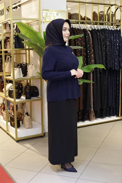 SAWOROSKİ ÇİÇEK TAŞLI KISA GÖMLEK 1176 KOD