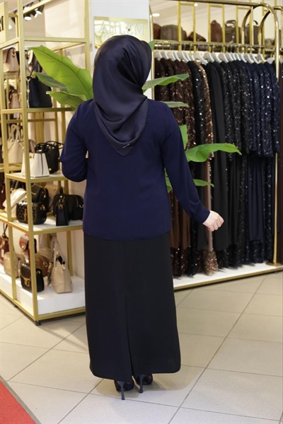 SAWOROSKİ ÇİÇEK TAŞLI KISA GÖMLEK 1176 KOD