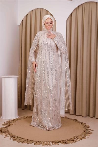 فستان كود SetR2528 كود كود كيب مطبوع بالحجر مفصل بالطباعة